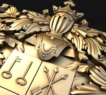 Coat of arms (GR_0275) 3D model for CNC machine